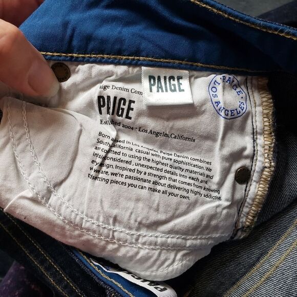 PAIGE Jimmy Jimmy Rebel skinny jeans - Size 28 Dark Wash - Picture 7 of 12